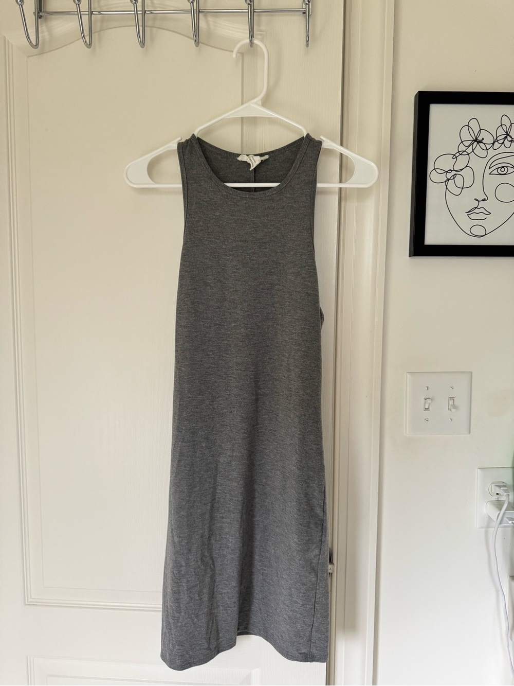 Forever 21 Charcoal Gray Sleeveless Midi Tank Dress